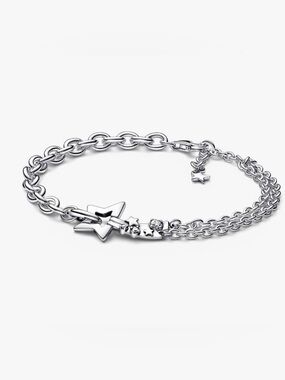 Pandora Shooting Star Double Chain Bracelet
Sterling silver